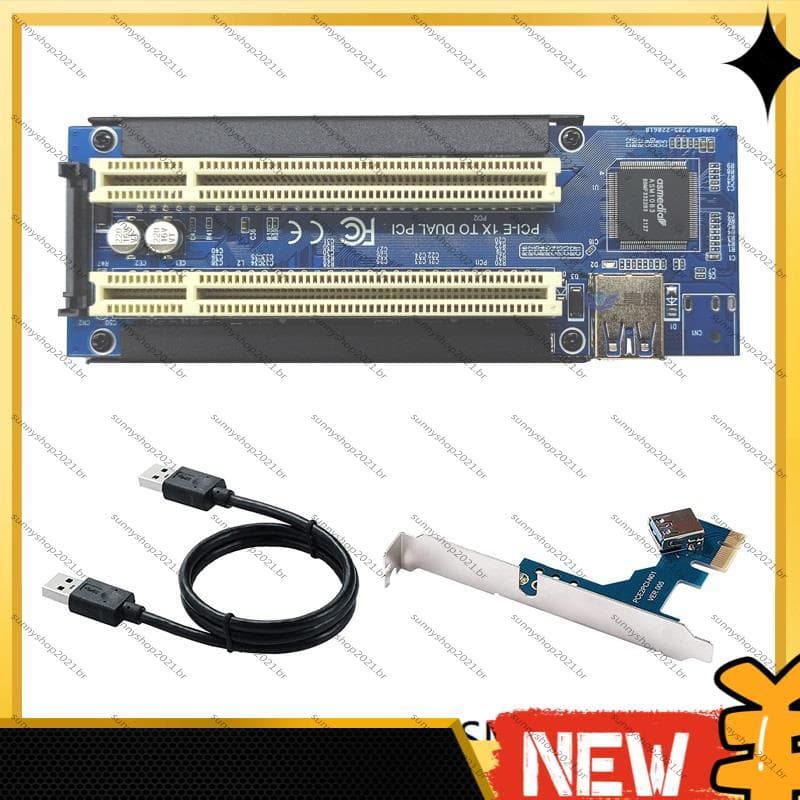 [Best S] 1 Conjunto PCI-E Para Adaptador De Placa De Expansão Dupla ASM1083 Captura De Suporte Imposto Dourado