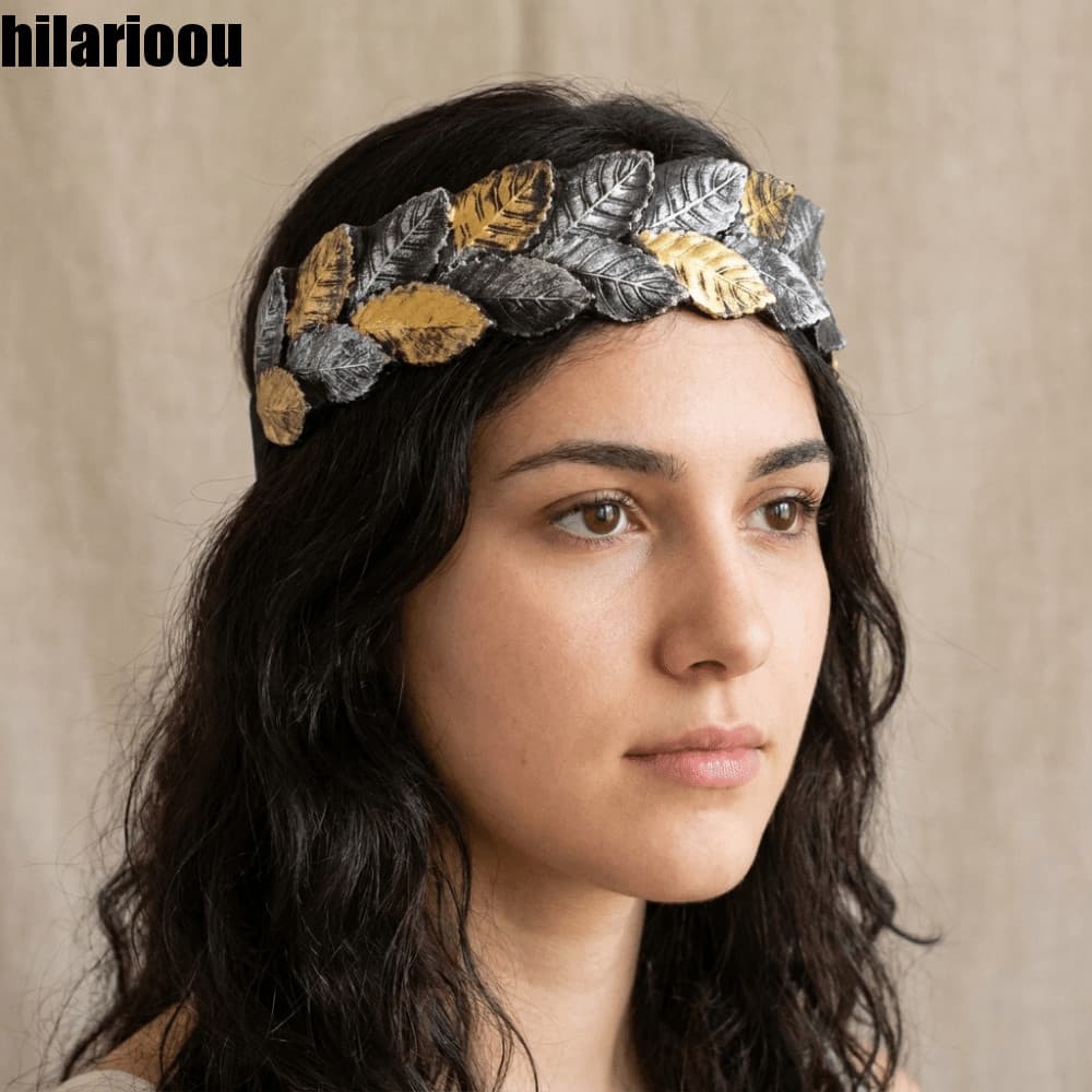 HILARIOOU Tiara De Folha De Louro Grego , Fantasia De Círculo De Design De Espuma PU , Chapéu De Cosplay Estilo Renascen