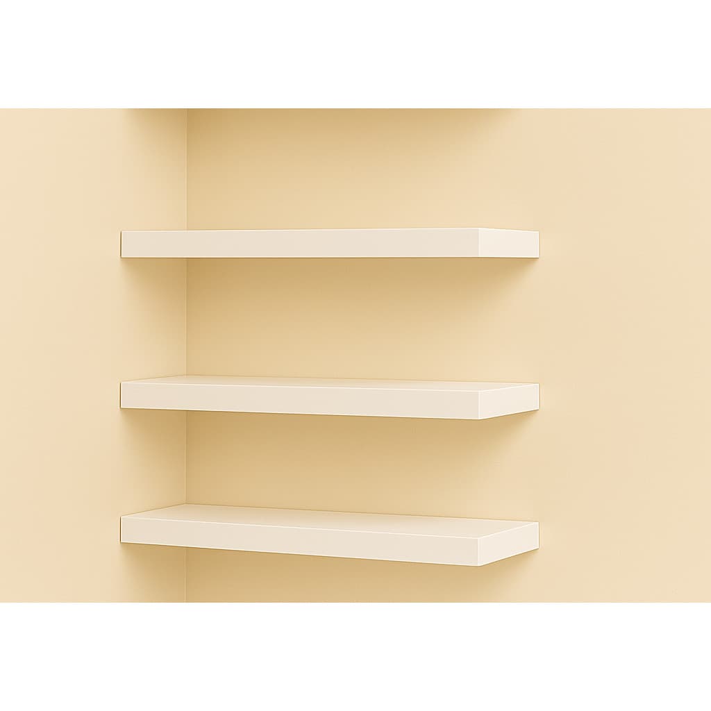 Kit 4 Prateleiras - Branca Em MDF 40x10cm - Com Suporte e Buchas