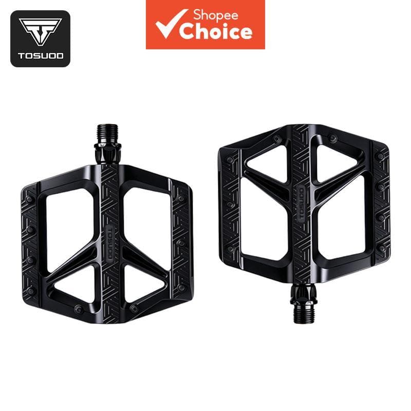 Pedais de bicicleta de nylon TOSUOD com rolamentos DU, pedais de ciclismo antiderrapantes e largos para mountain bike