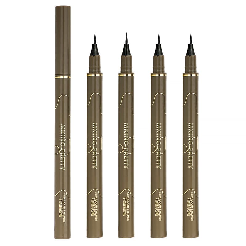 Caneta delineadora líquida ultrafina com ponta de algodão, delineador de renderização de cores suaves para estudantes, s