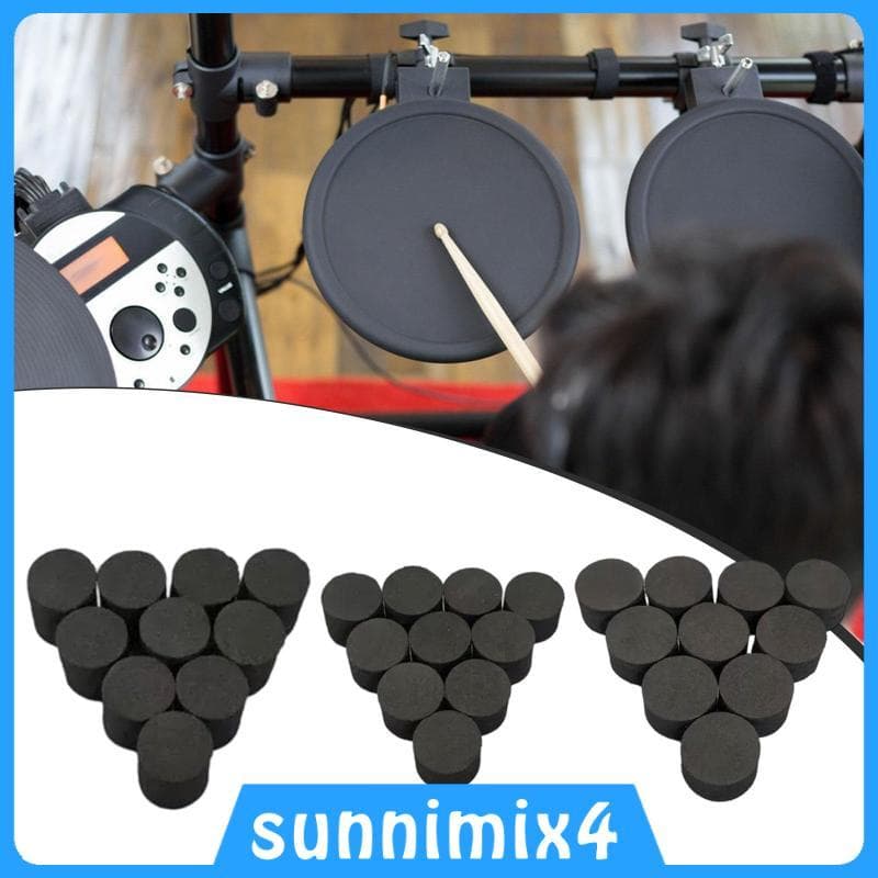 [Sunnimix4] Almofadas De Bateria Eletrônicas De 10 Peças Acessórios Para Instrumentos De Percussão Gatilho Eletrônico Co