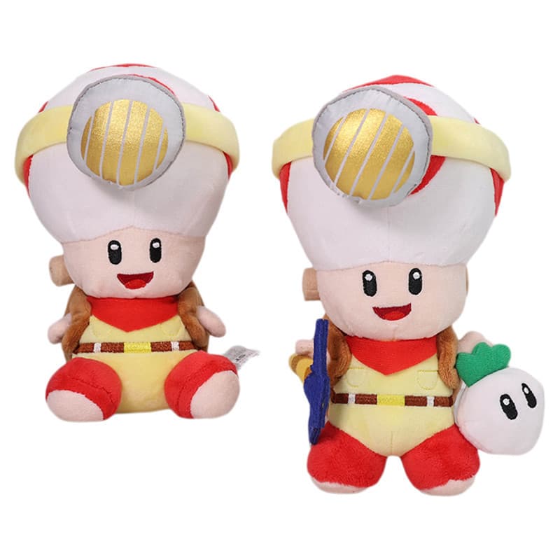Brinquedo de Pelúcia Super Mario Brothers de 20cm, Capitão Sapo Caçador de Tesouros, Boneco Fofo e Macio para Presente 3