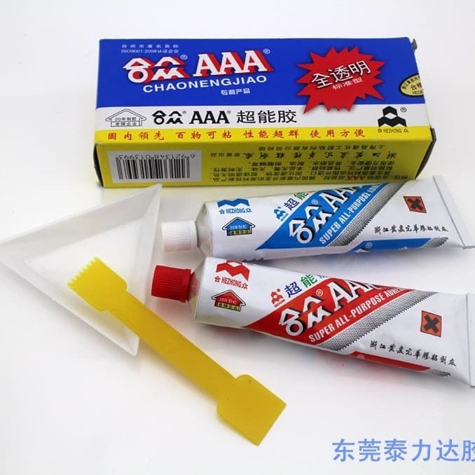 Hezhong AAA grande AB cola totalmente transparente Super cola DIY vara diamante material líquido indispensável 85g