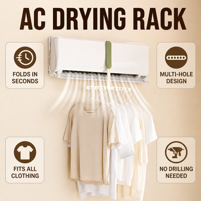 Dobrável Viagem Roupas De Secagem Rack Ar Condicionado Ventilação Cabide Portátil Hotel Multifuncional Interior Secador