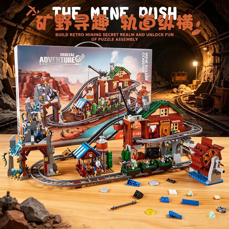 1183 pçs Lego blocos de construção espaço foguete interestelar pista montanha russa blocos de construção crianças montag