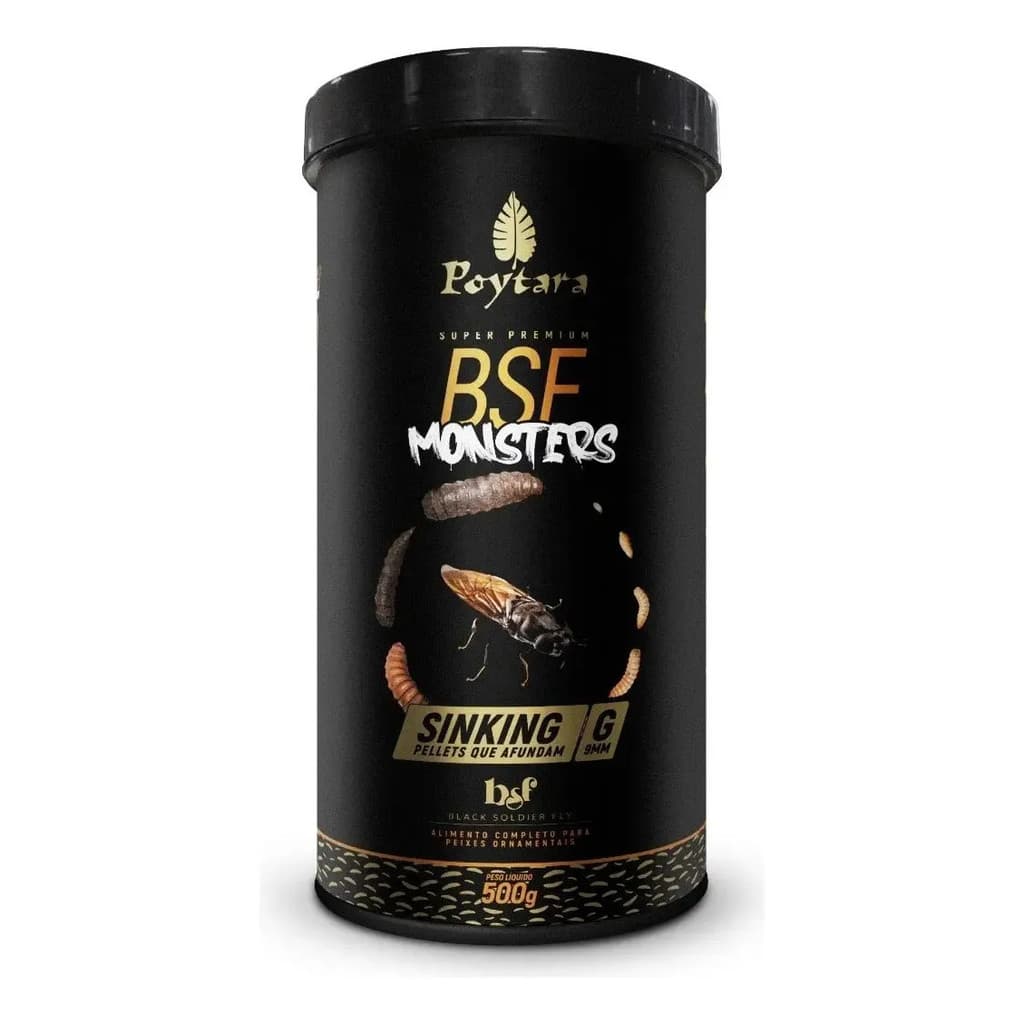 Ração Poytara Monster Bsf Sinking 500g Para Peixes
