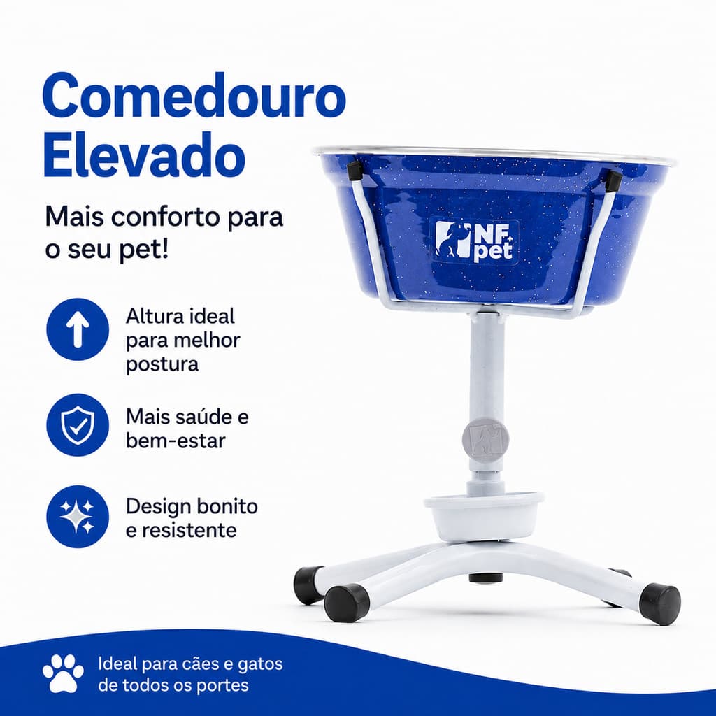 Comedouro Anti Formiga Elevado Regulável Pequeno 1,5L