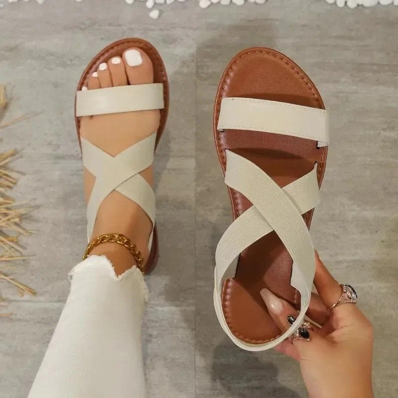 Verão Novas Sandálias Romanas Planas Femininas Com Sola De Borracha Antiderrapante Sapatos Femininos Da Moda