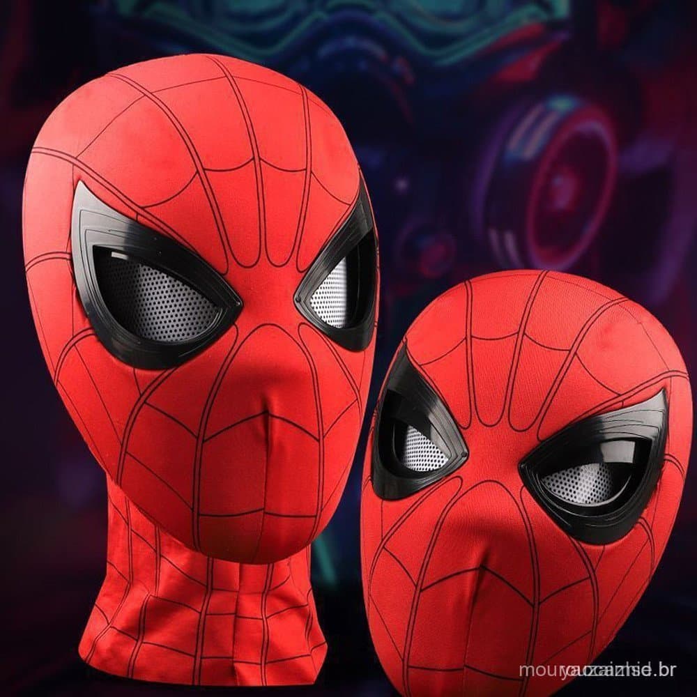 Homem Aranha Headpiece Olhos De Controle Remoto Móvel Adulto Role-playing Máscara Cabeça Capa Presente