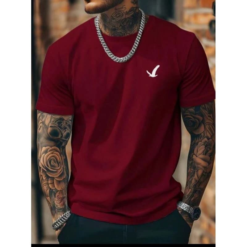 Camiseta Masculina Falcão Confortável Tendência Verão 100% Algodão Envio Imediato