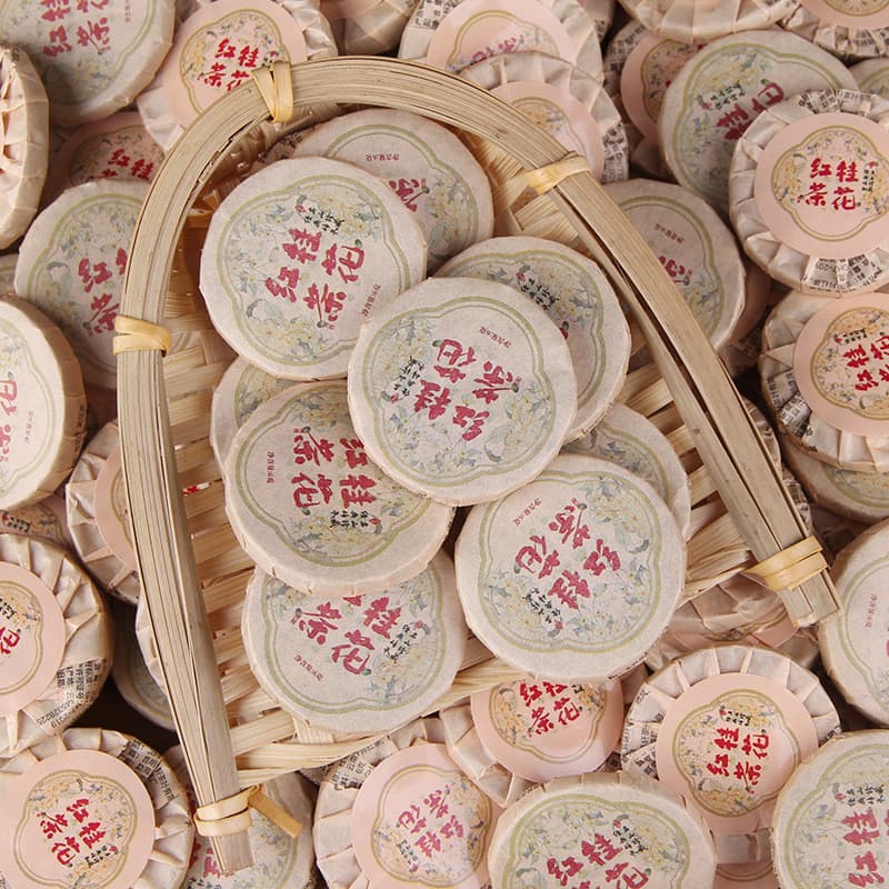Osmanthus chá preto pequenas vezes chá 2026 novo chá Fengqing chá preto Xiaotuo bolo de chá tipo fragrância