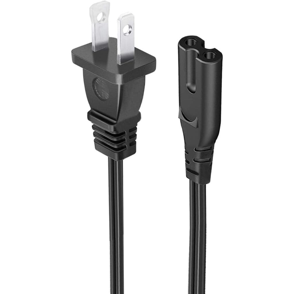 Cabo de alimentação de 8,2 pés com 2 pinos para impressora HP Tango X Smart, cabo de alimentação AC de 2 slots.