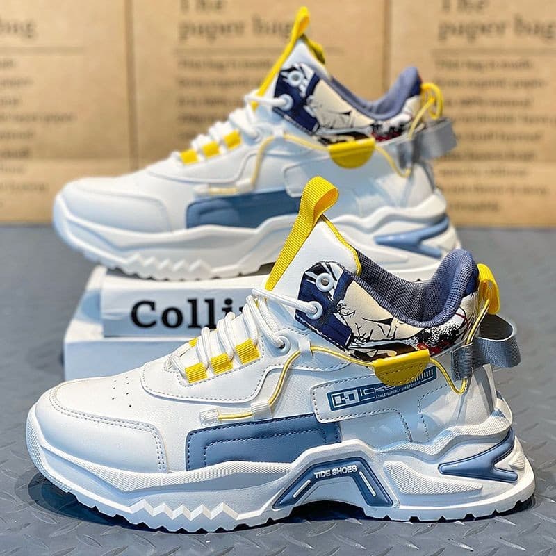 Novos modelos de calçados masculinos, tênis esportivos masculinos versáteis, com aumento de altura interno, tênis casuai