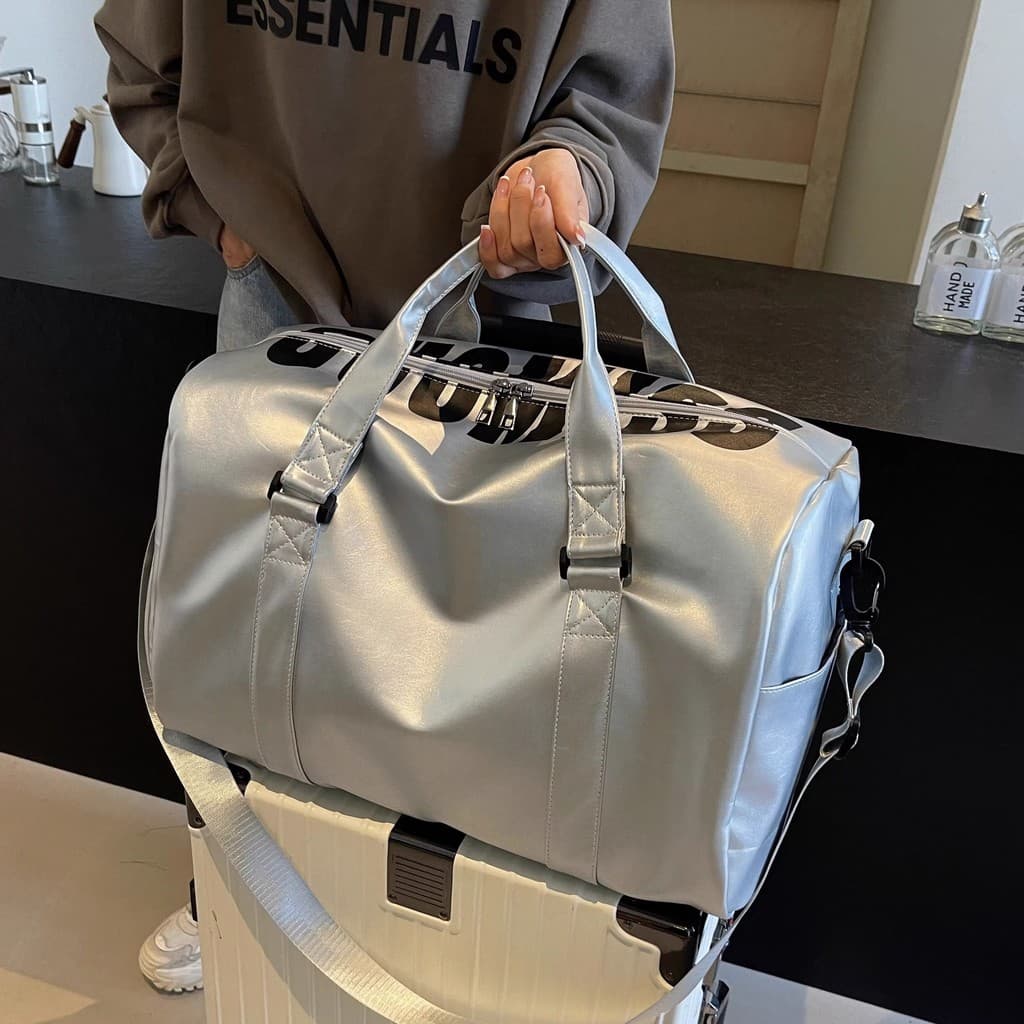 Bolsa de viagem de grande capacidade, portátil, separação seca e úmida, academia, multifuncional, bolsa de bagagem bx