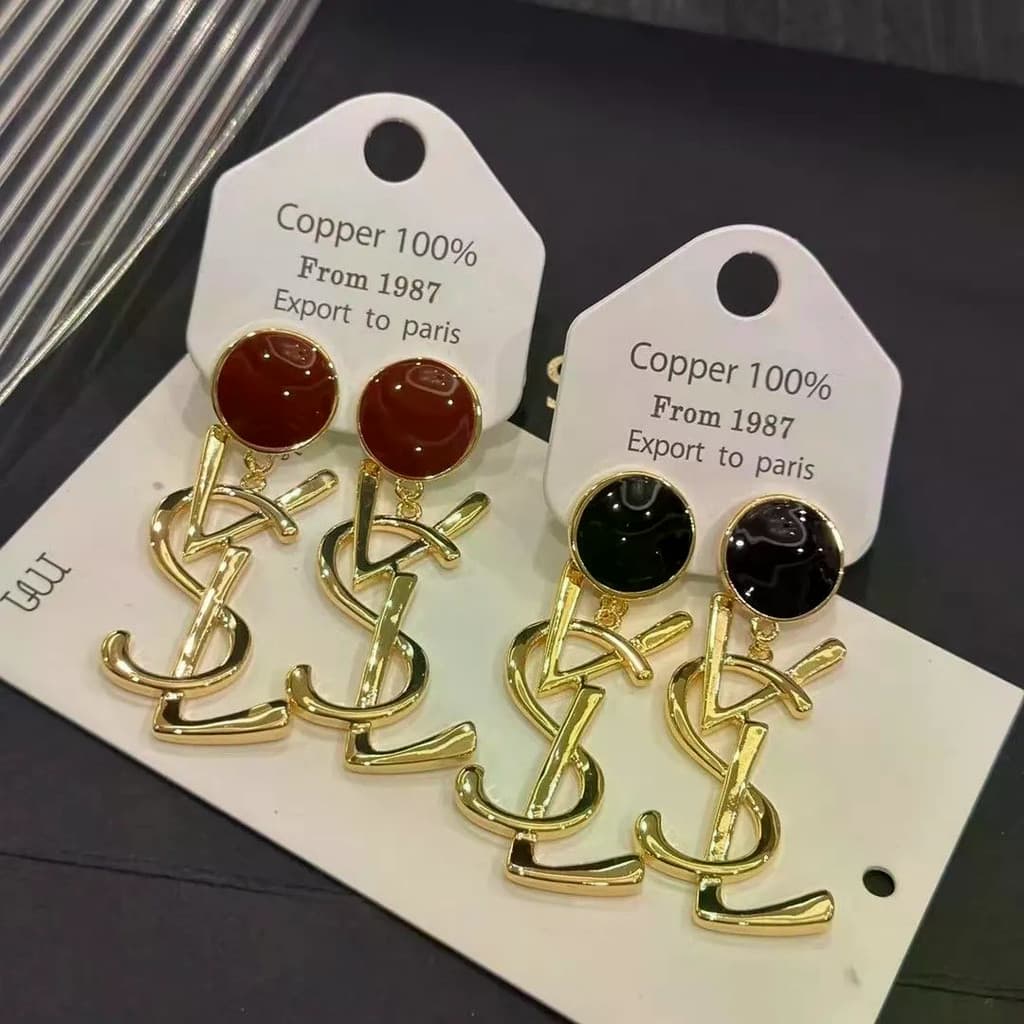 Brincos de letras de Metal europeu americano moda brincos exclusivos acessórios femininos ab