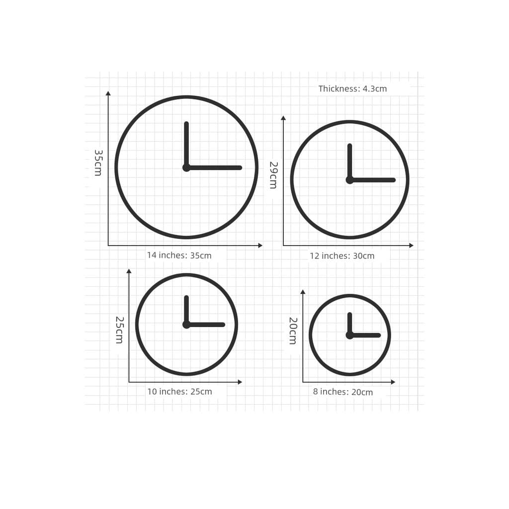 Sala de estar branco relógio de parede doméstico Log cor relógio de parede quarto mudo simples moda relógio de quartzo p