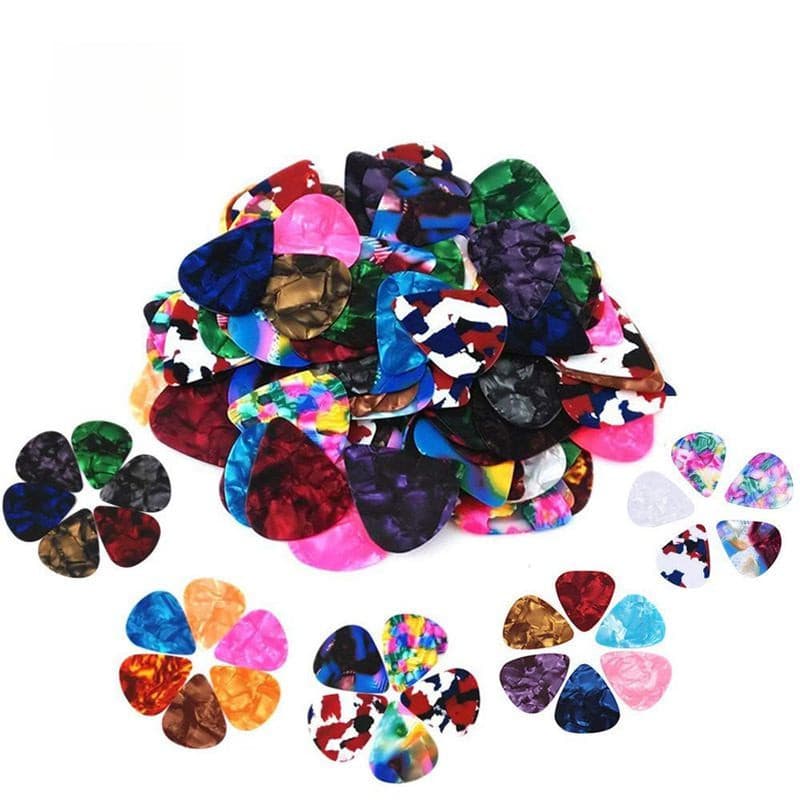 60 Pacotes De Palhetas Coloridas De Arte Abstrata , Guitarra Exclusiva Para Baixo , Guitarras Elétricas E Acústicas
