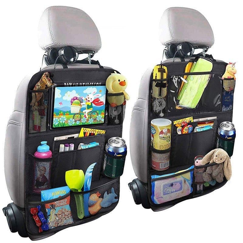 Bolsa de armazenamento para banco de carro, bolsa suspensa para armazenamento no carro, organizador de armazenamento par