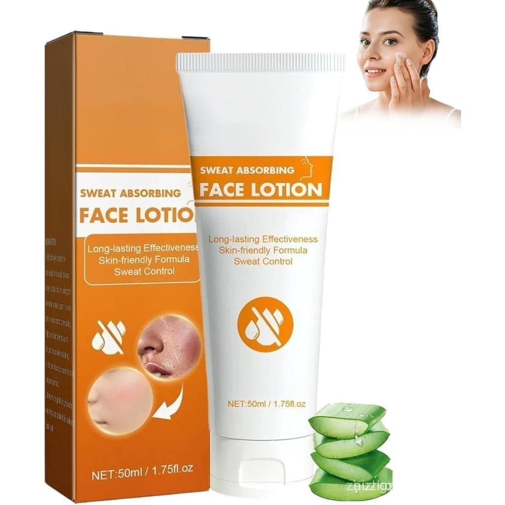 Antitranspirante facial, loção facial absorvente de suor, previne a transpiração e a oleosidade facial, desodorante anti