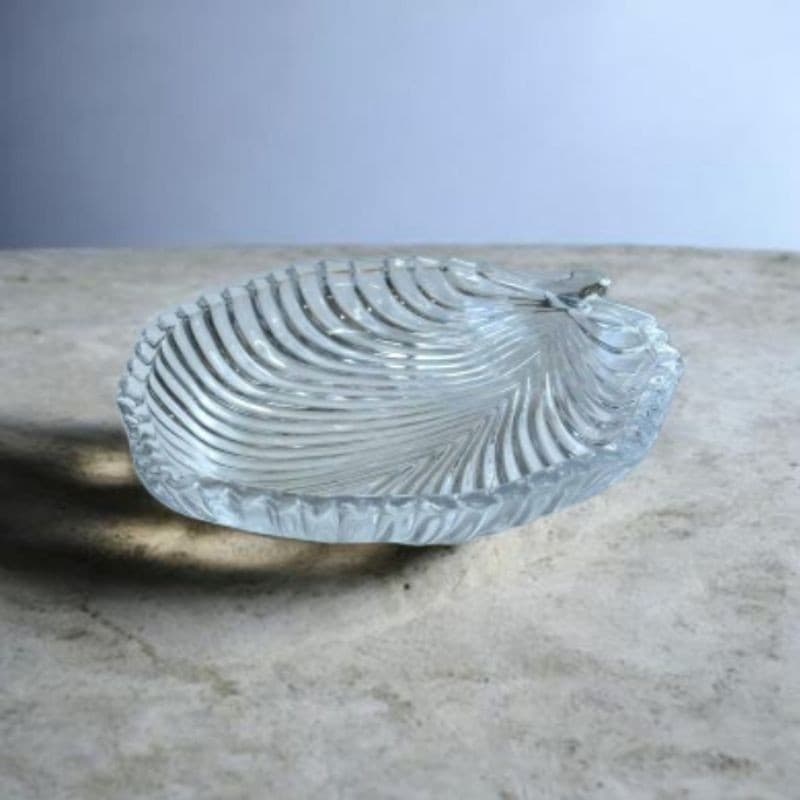 Petisqueira folha de cristal 21x17cm lyor