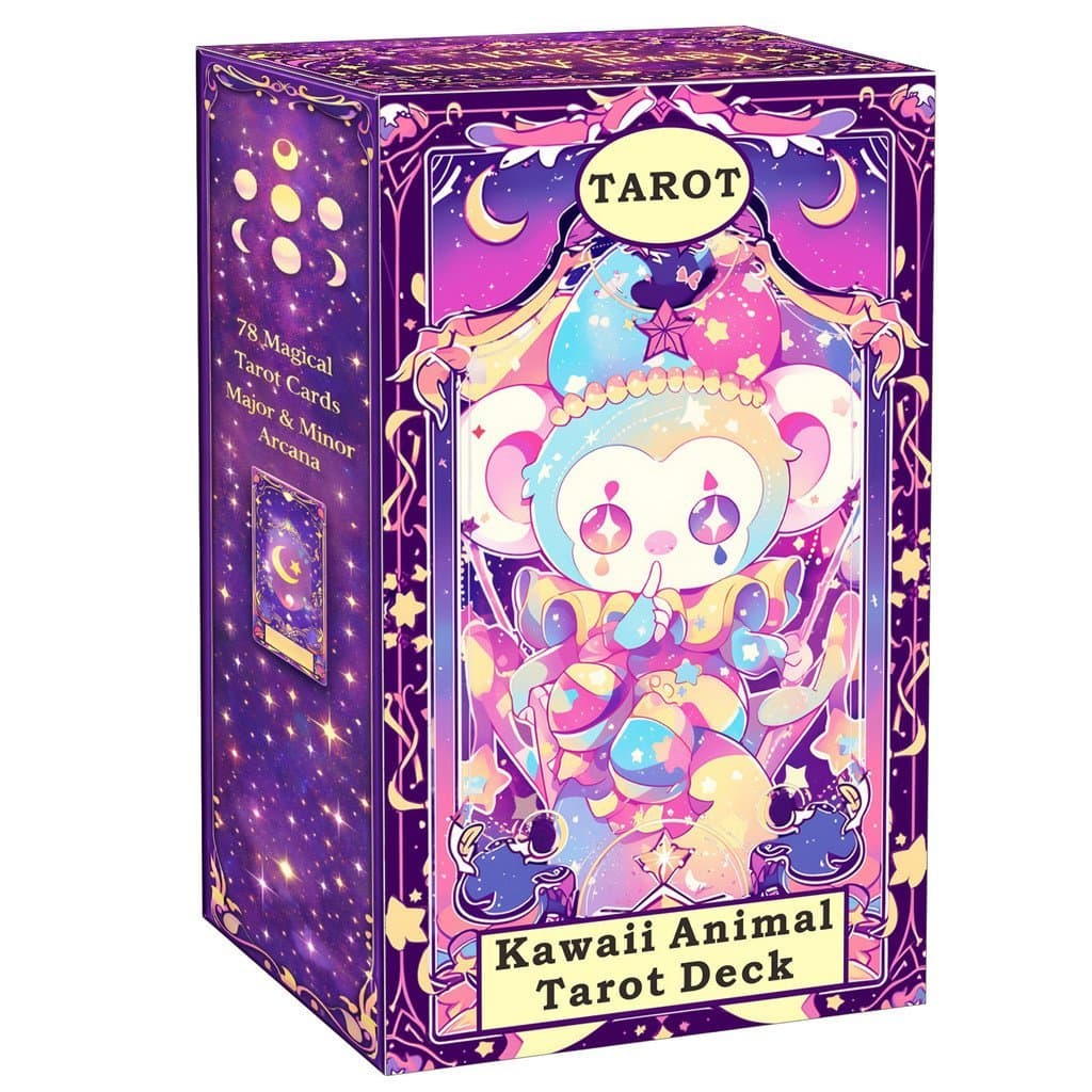 Cartas de Jogo de Tabuleiro de Tarot Criativas em Inglês, Animais Roxos, Nova Versão em Inglês Tarot7.21 BNAA