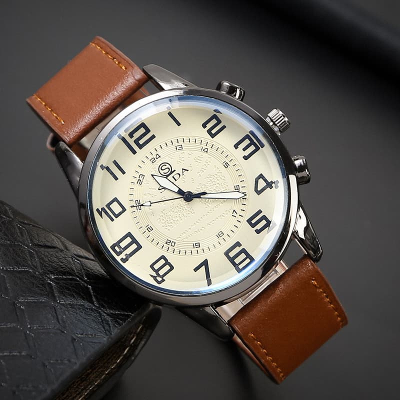 Relógio de cinto simples moda masculina relógio Casual Retro Digital relógio de pulso estudante relógio de quartzo