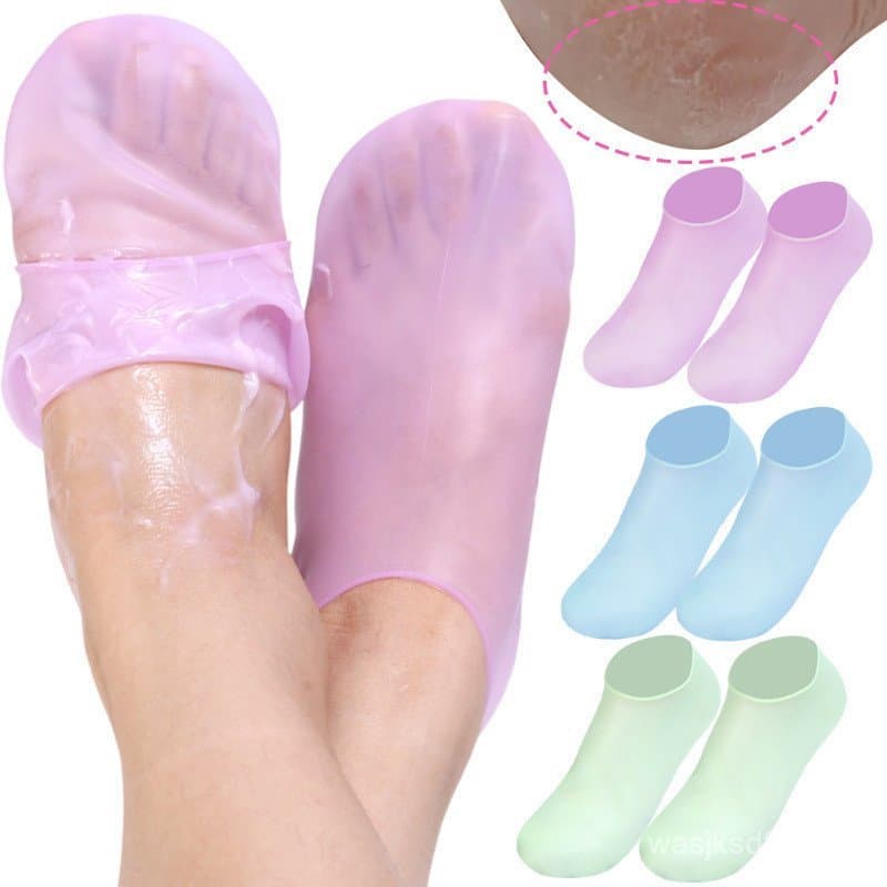 Meias Hidratantes Para Pés-Reutilizáveis , Elásticas , Universais , Respiráveis-Luvas De Gel Esfoliante Massagem Em Spa-
