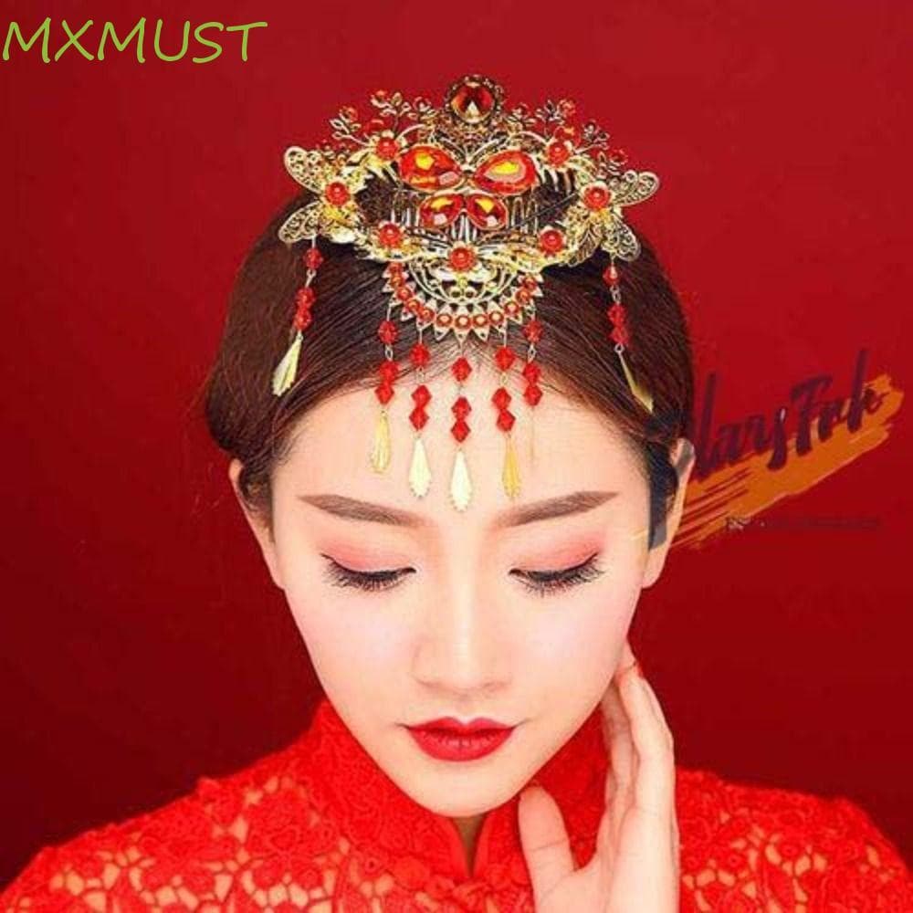 MXMUST Hanfu Hairpin Retro Foto Adereços Gem Liga Simples Flor Noiva Bastão De Cabelo