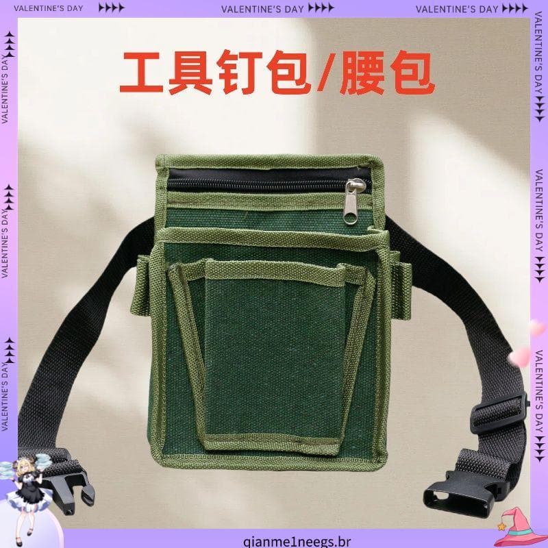 Bolsa de cintura para ferramentas, bolsa de ferramentas de lona espessada, bolsa de frutas, instalação, manutenção, teto