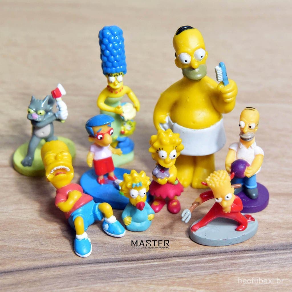 Novos produtos originais em grande quantidade, modelo de figura de desenho animado Simpson, brinquedo decorativo YO4I
