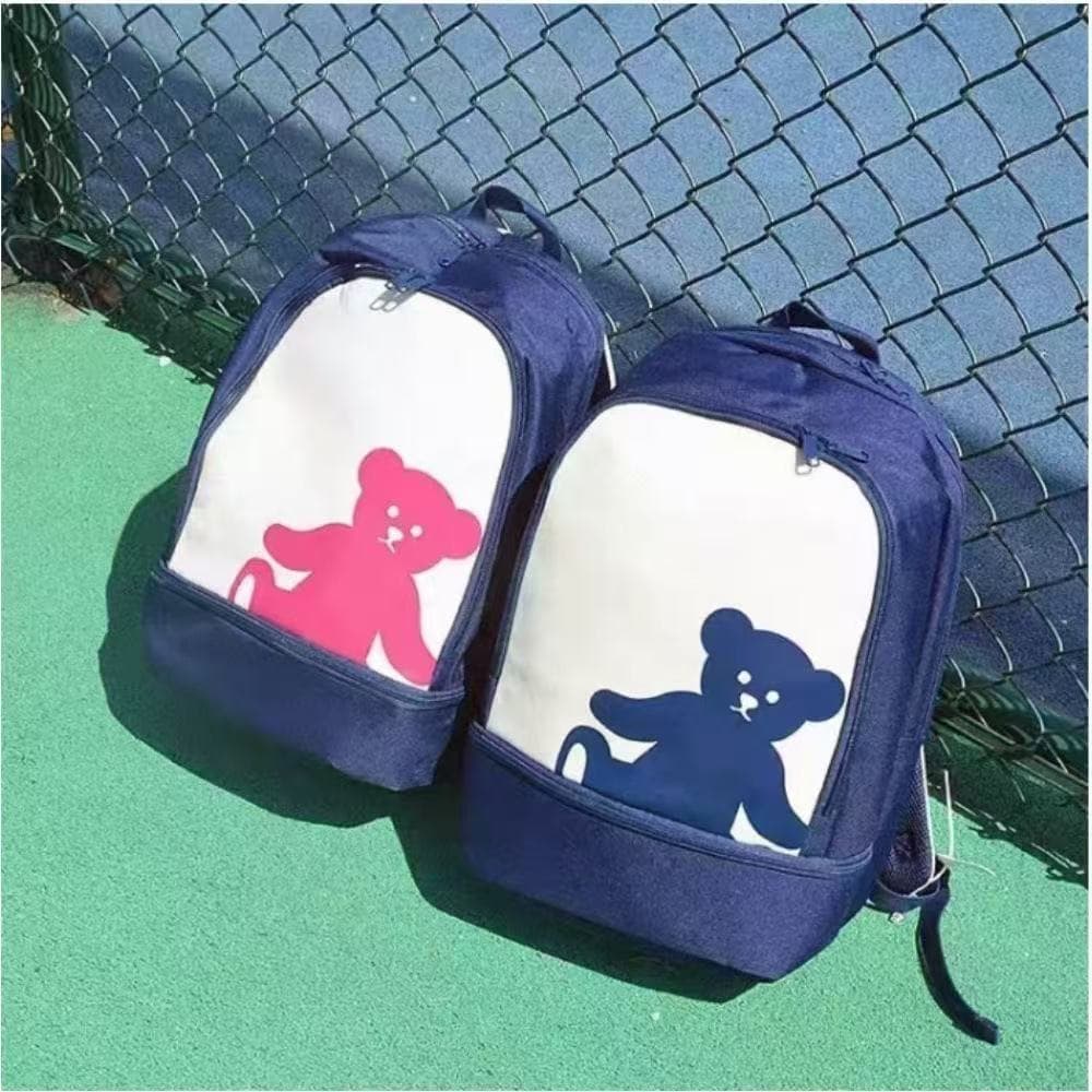 2026 Novo Estilo Urso Impressão All-Match Universal Simples Moda Compartimento Tênis Saco Diagonal Mochila Esportiva Ult