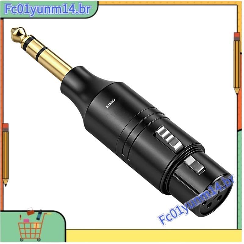 6MXLR 6.35mm Macho Para XLR 4 Pinos Fêmea Adaptador De Áudio LCD-4 Guitarra Elétrica/Console De Mixagem/Amplificador De