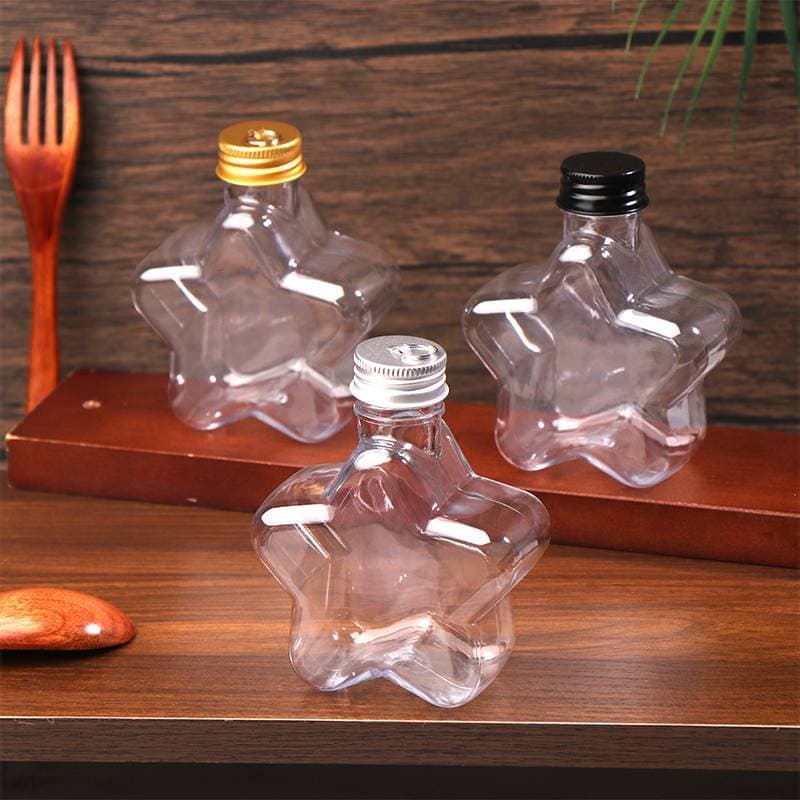 RGN 200ML Bonito Estrela Garrafa De Plástico Claro Leite Chá Café Transparente Água Suco Garrafas De Bebidas NW
