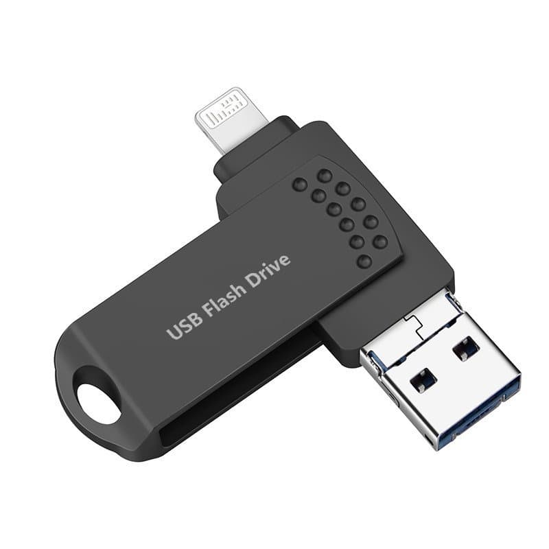 Unidade USB Móvel De Metal Ultrarrápido De 2 Tb 3 Em 1 Micro E Bastão De Armazenamento , Flash OTG Durável , Compatível