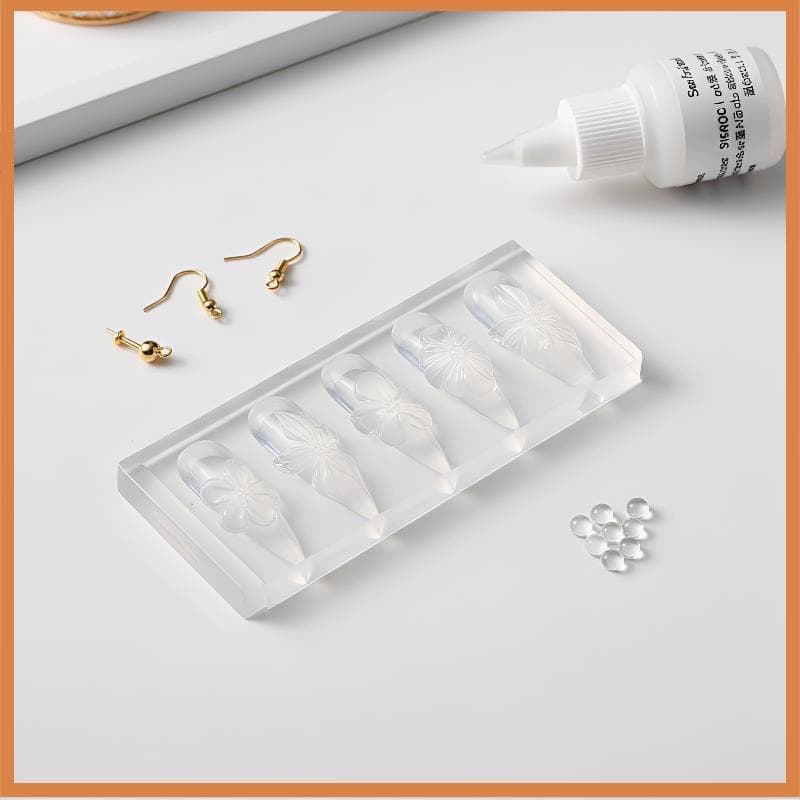 [BG] Molde De Unha De Flor De Hibisco De Silicone 3D Para Arte Em Resina DIY Design De Unhas Inspiradas Florais Exclusiv