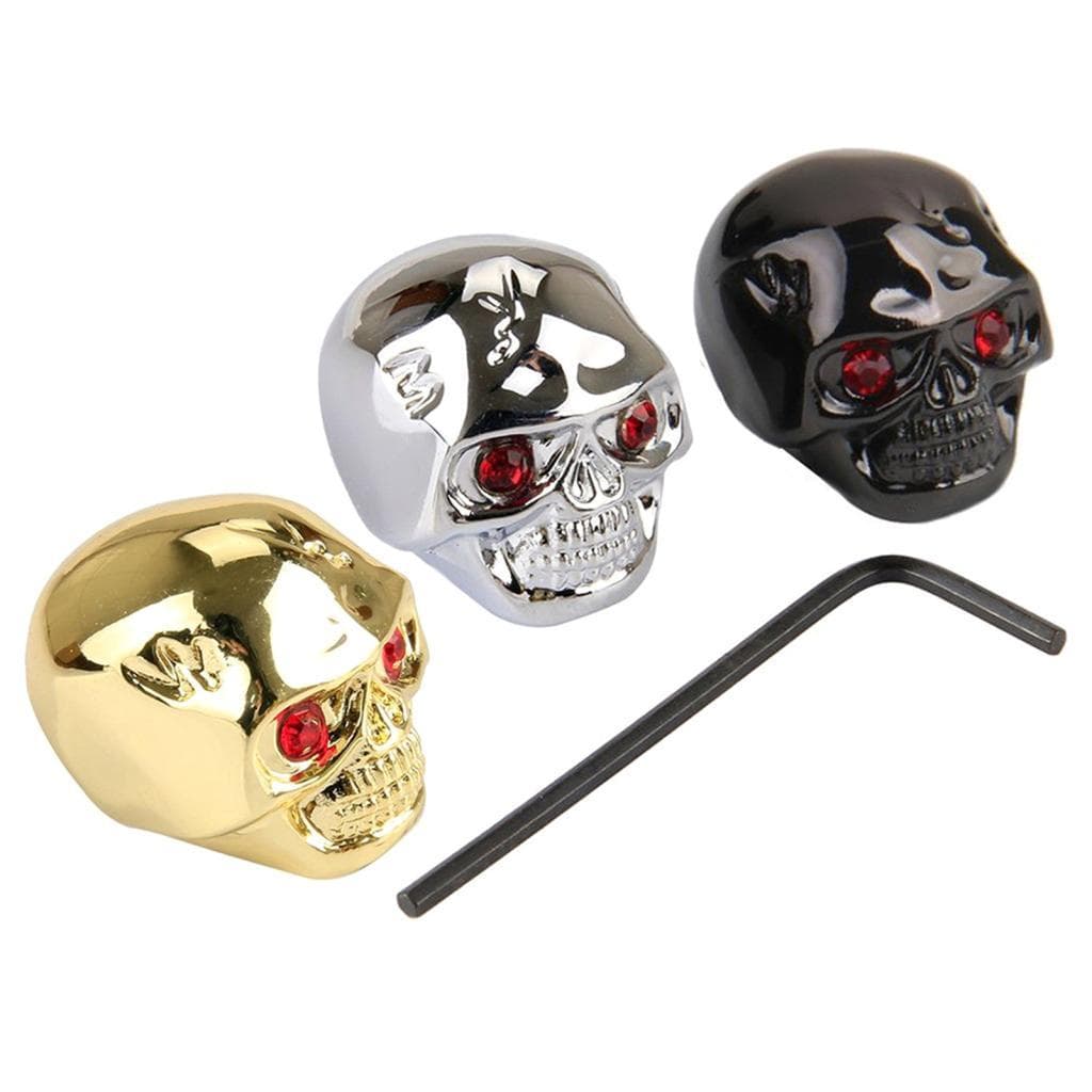 Pinkdayone-BR 4 S-kull Design Guitarra elétrica Metal V-olume Knob Cap Potenciômetro de baixo com chave Ferramenta de