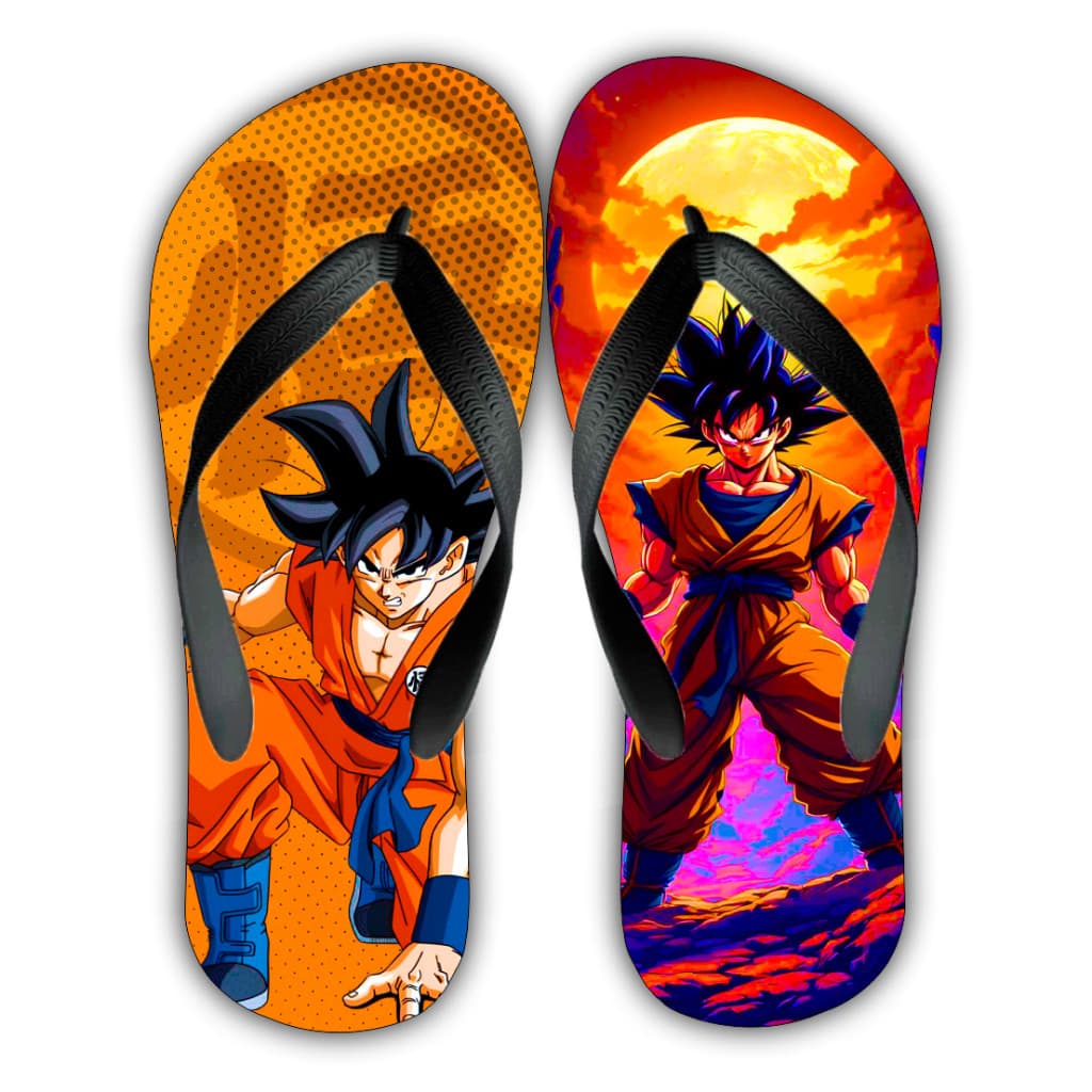 Chinelo Infantil Dragon Ball Z Goku - Força e Energia com o Poder Saiyajin Novo