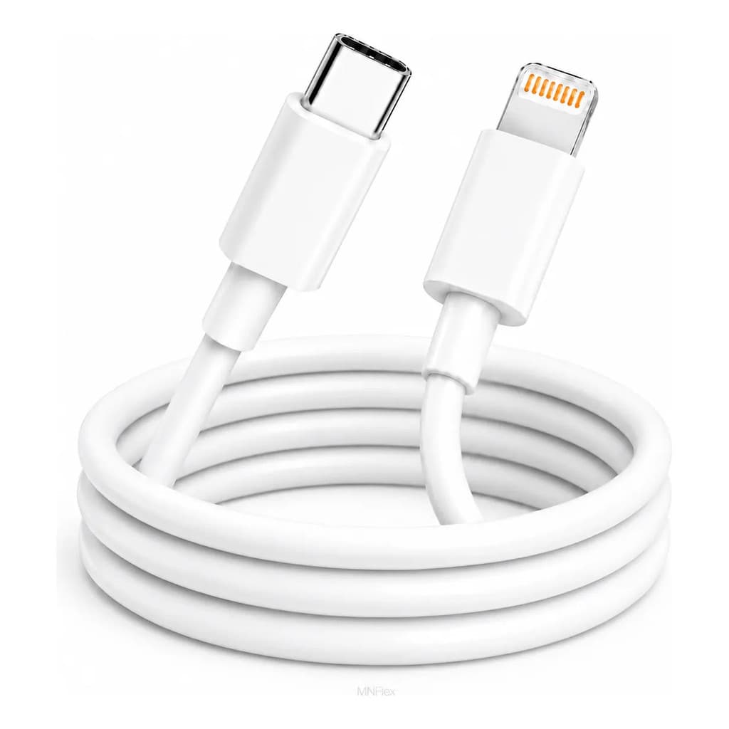 Cabo Carregador Turbo Tipo C iPhone 8 Xr 11 12 13 14 Pro Max Branco