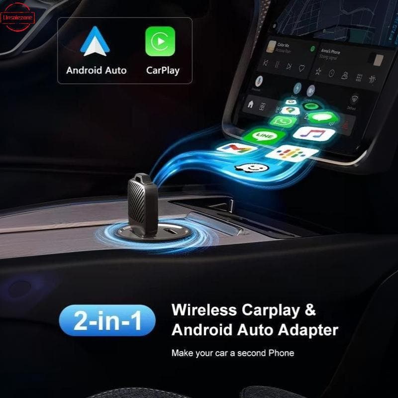 OZTH 2 Em 1 Adaptador Automático Sem Fio CarPlay Android Suporta Atualização On-Line Dongle De Carro De Conexão Automáti