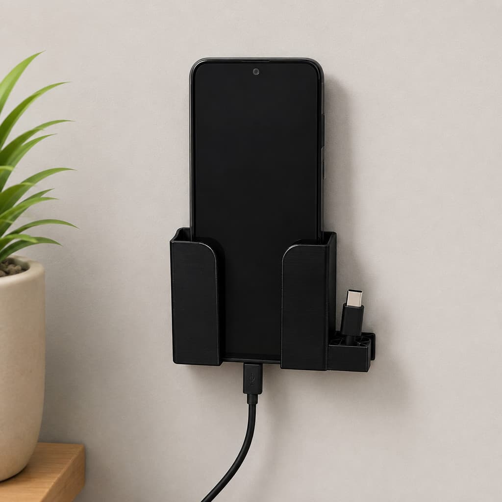 Suporte Para Celular Parede Organizador  Cabo Carregador Porta Celular sala Quarto escritório
