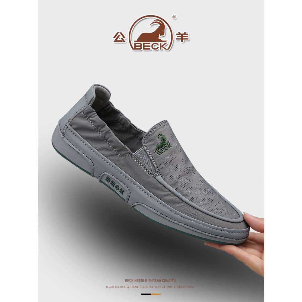 Mocassins de negócios masculinos 2026 verão novo estilo respirável deslizamento em sapatos masculinos leves casuais esti