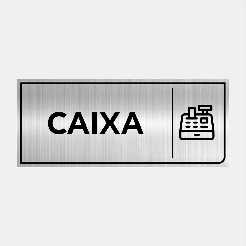 Placa Sinalização Frente De Caixa Para Comércio Loja 24x10cm