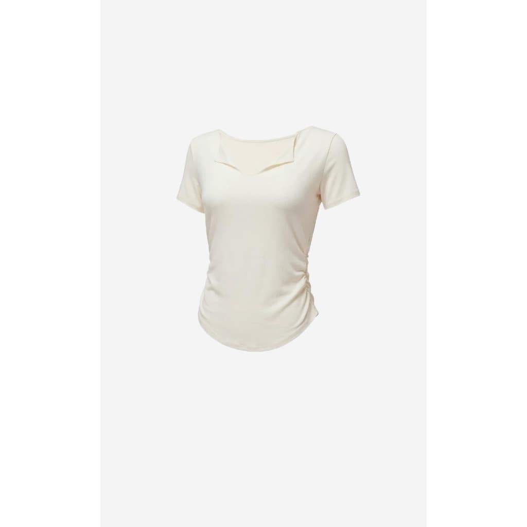 [Estoque pronto] Top esportivo de verão feminino Yoga Pilates Fitness Wear camiseta de secagem rápida respirável puro de