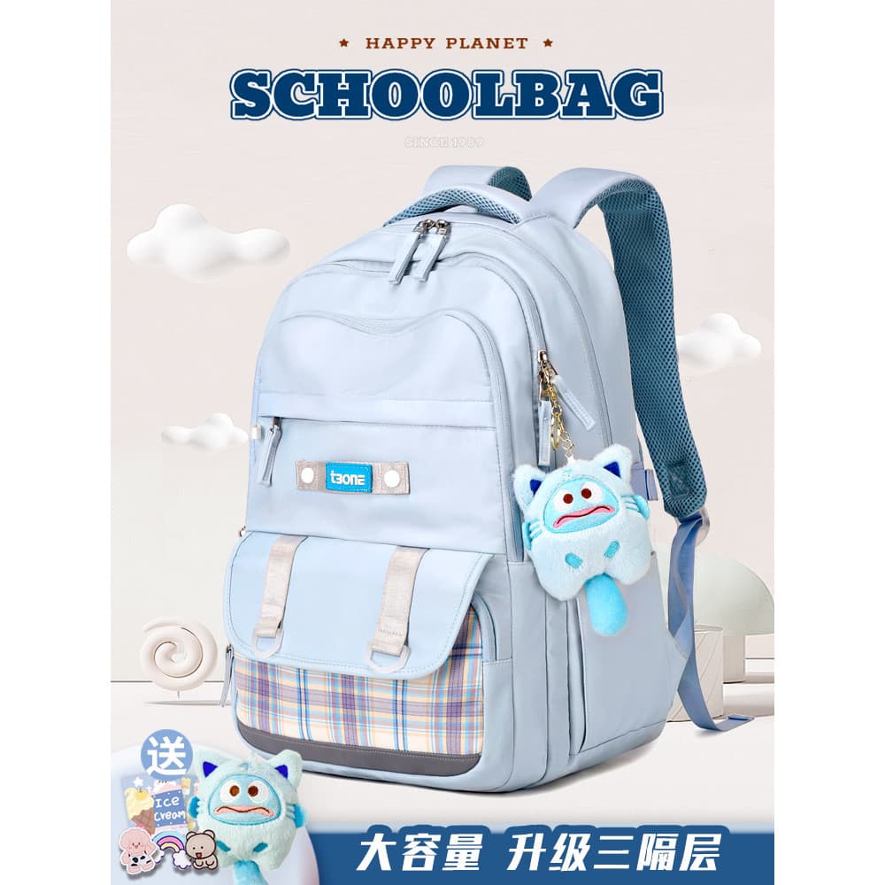 Estudantes do ensino médio mochila feminina estudantes do ensino médio mochila de grande capacidade três a seis primário
