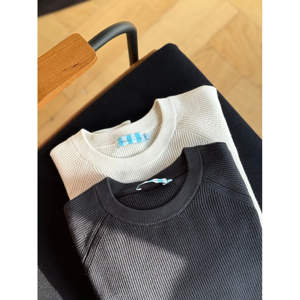 BC mesmo estilo em torno do pescoço britânico com nervuras camisola de cintura alta masculina primavera verão Cashmere m