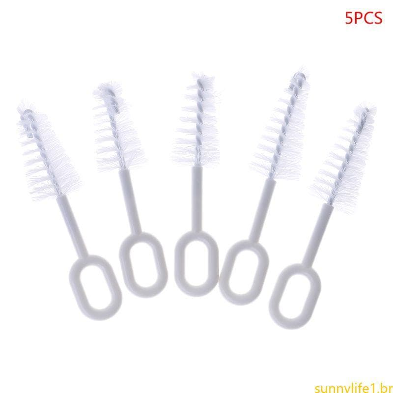sun 5x Escova Branca Para Mamilos Bebê, Garrafa Café, Copos Garrafas Vidro