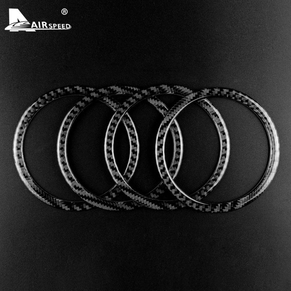 AIRSPEED Fibra De Carbono Para BMW Série 3 F30 3GT F34 2013-2018 Porta Do Carro Áudio Alto-Falante Anel Capa Adesivo Gua