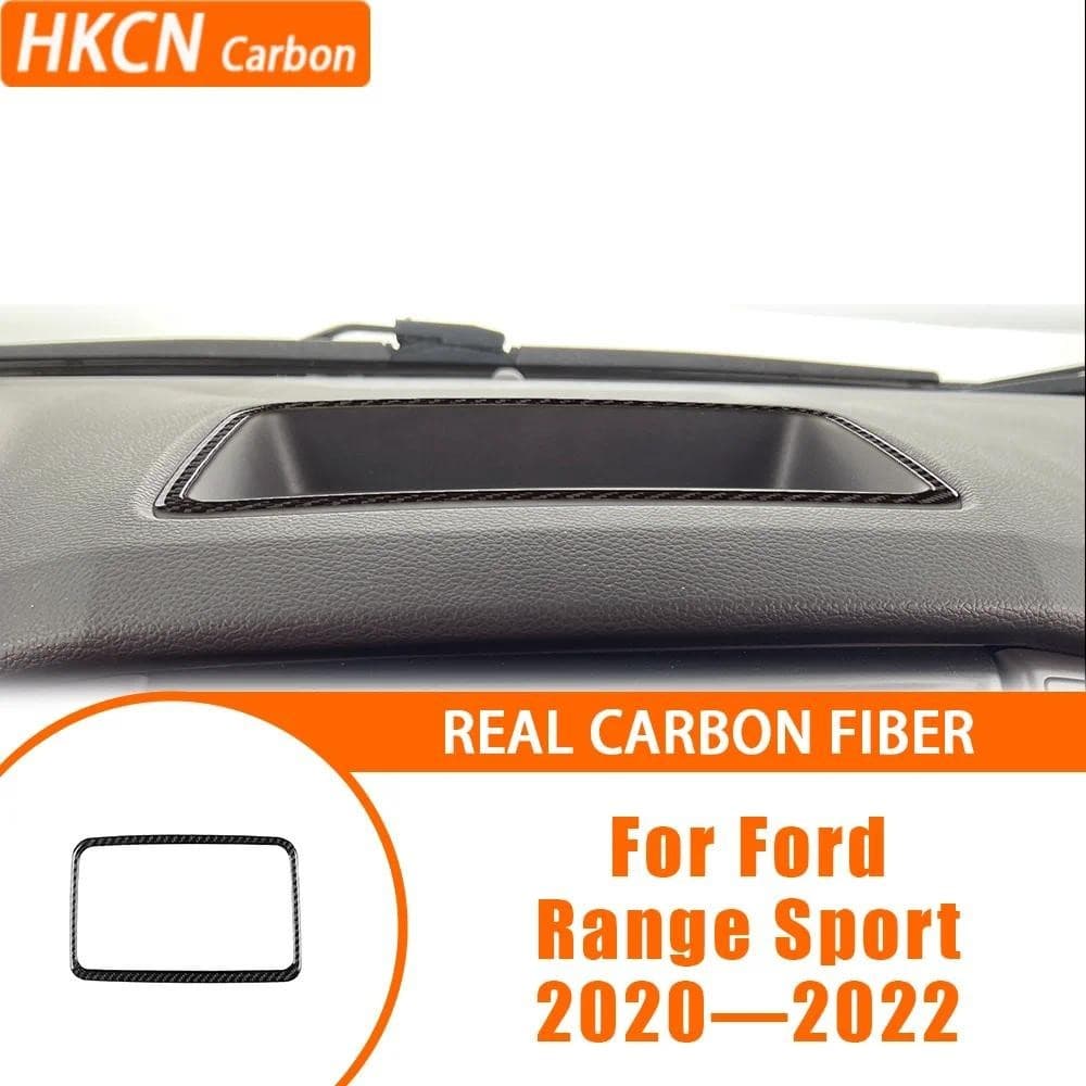 Acessórios Do Carro De Fibra Carbono Interior Console Caixa Armazenamento Quadro Decalque Capa Guarnição Modificado Ades