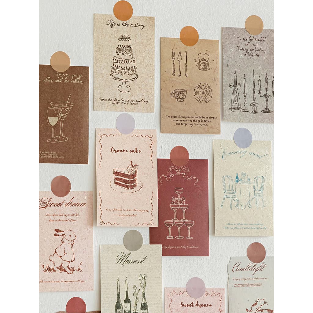 Marca de vida série luz Retro Material adesivos literário artístico simples curso All-Match manual diy base colagem base